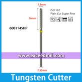 6001145HP-Plain Cut Super Fine Dental Laboratory Tungsten Carbide Cutter 2.35mm Shank
